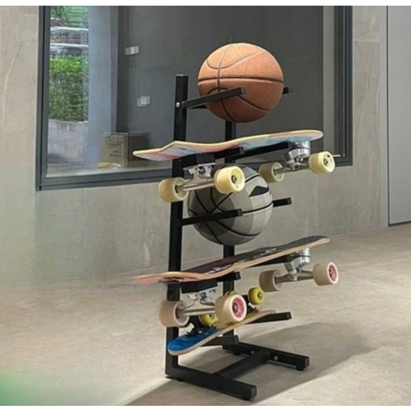Sports Equipment Storage Rack - Kaykay Ekipmanları Rafı Basketbol Futbol Sporları
