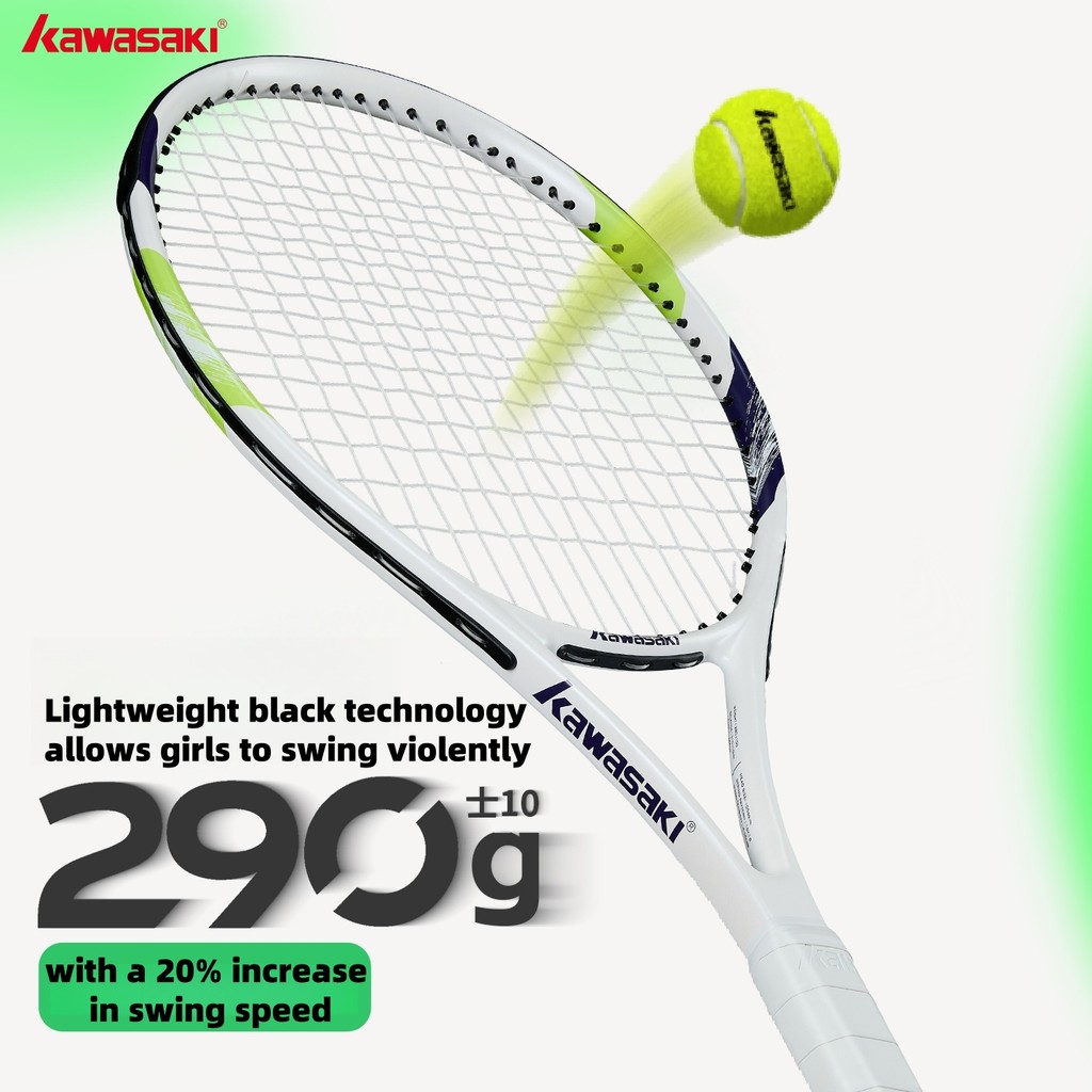Badminton Racket Carbon - Kawasaki Hafif Tenis Raketleri Seti Karbon