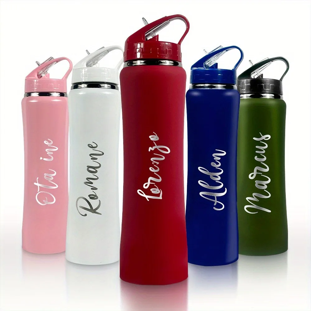 Sports Water Bottle Insulated - Kişiye Özel Yalıtımlı Paslanmaz Çelik Pipetli