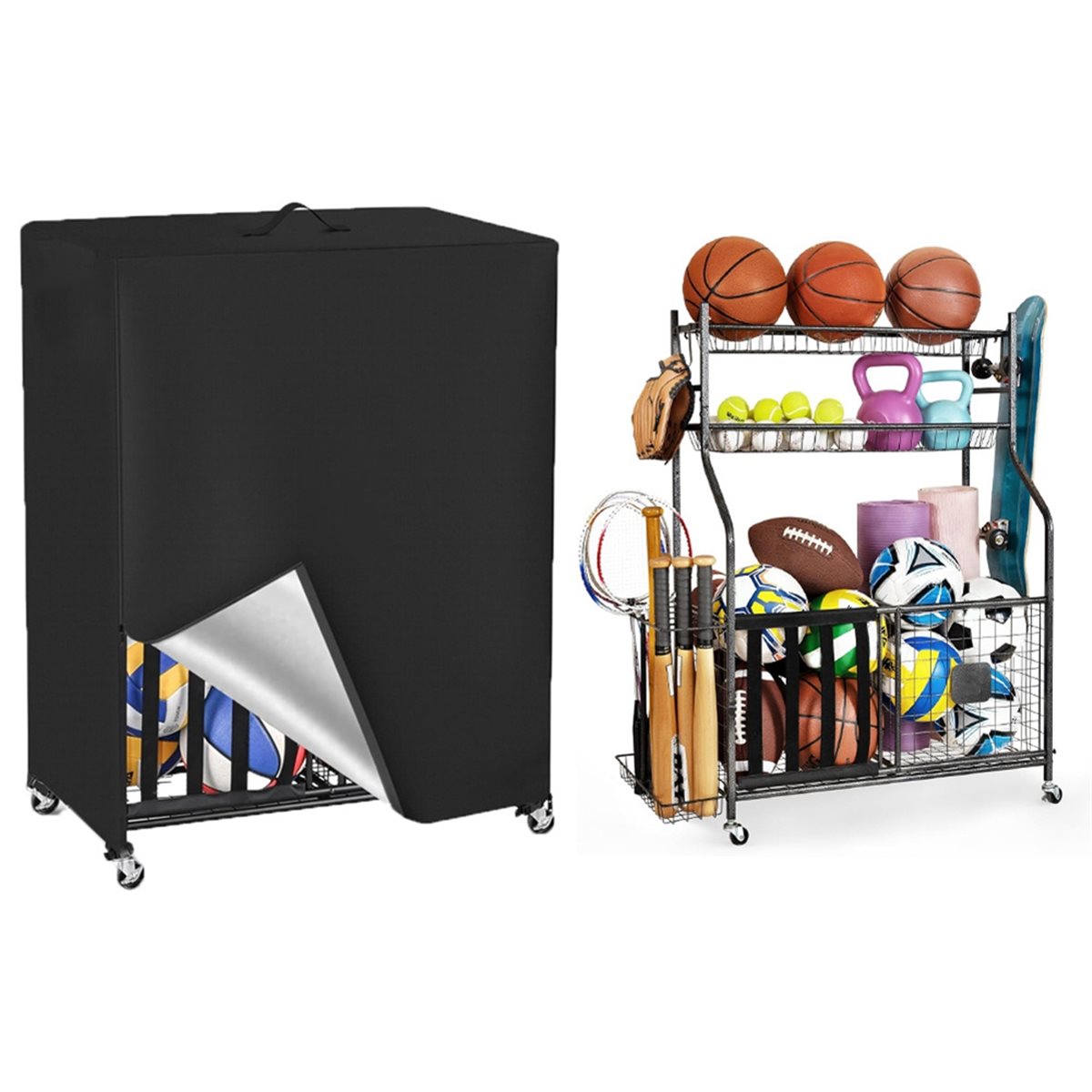 Basketbol Rafı Örtüsü Garaj Sp - Sports Equipment Storage Rack incelemesi ve fiyatı