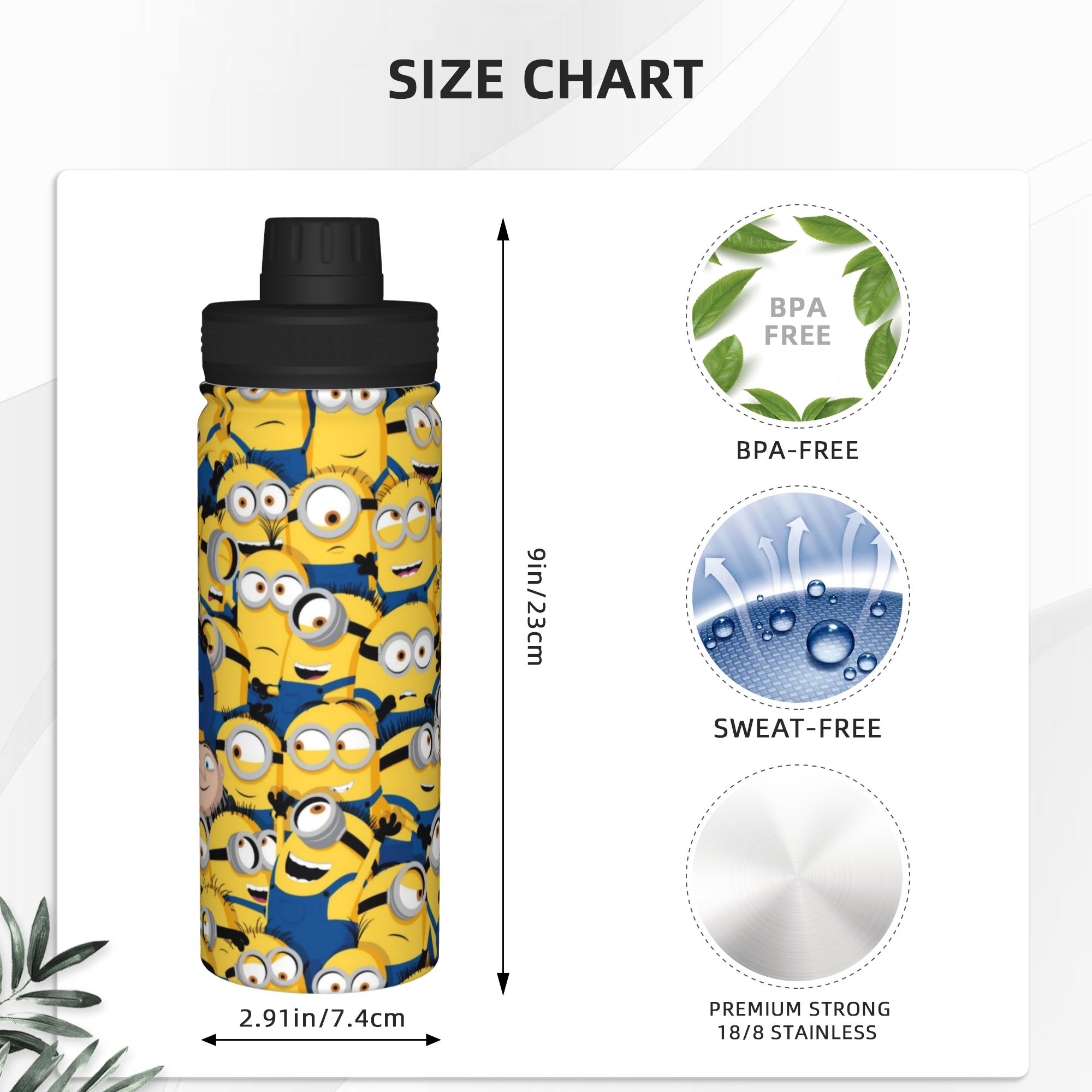 Karikatür M-Minions 18OZ Spor  - Sports Water Bottle Insulated incelemesi ve fiyatı
