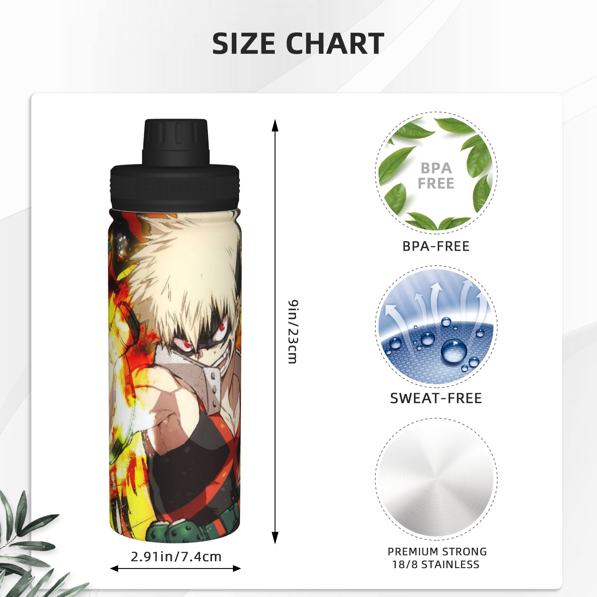 My Hero Academia Anime 18OZ Sp - Sports Water Bottle Insulated incelemesi ve fiyatı